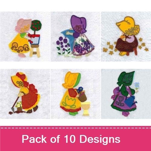 Applique Floral Sunbonnets