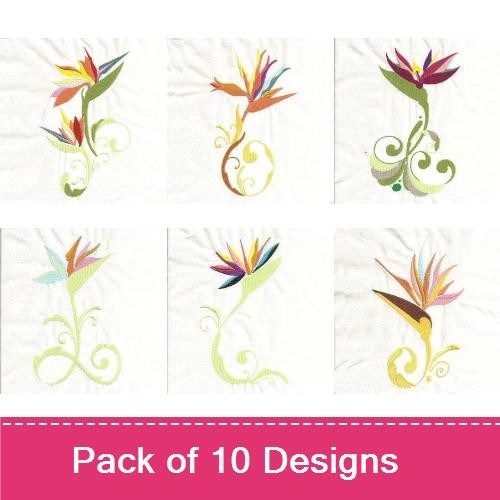 Stylized Birds of Paradise
