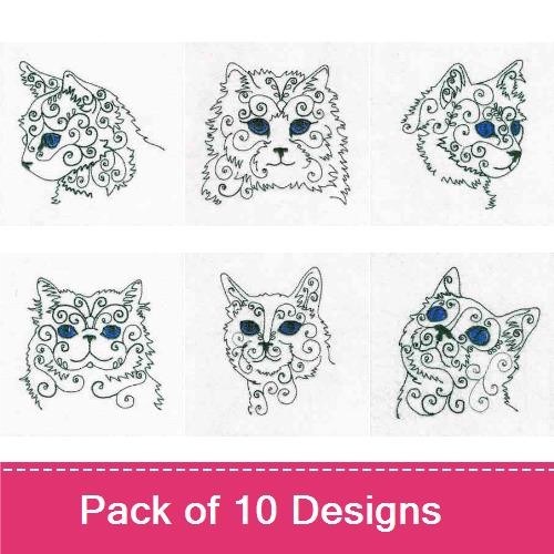 Swirly Cat Faces