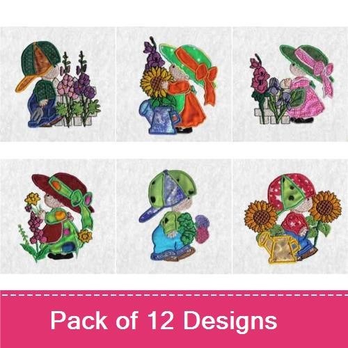 Applique Kids in the Meadow