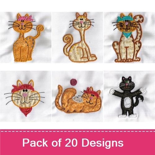 Applique Kitty Kats