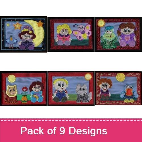 Moon and Princess Embroidery Bundle – Fairy Tales and Friends (9 Designs)