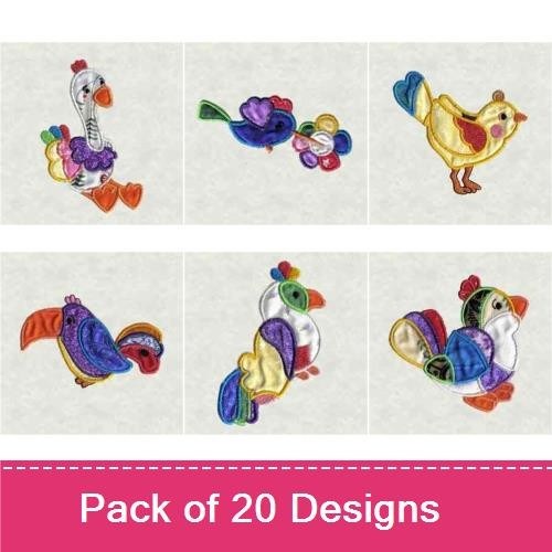 Applique Patchwork Birds