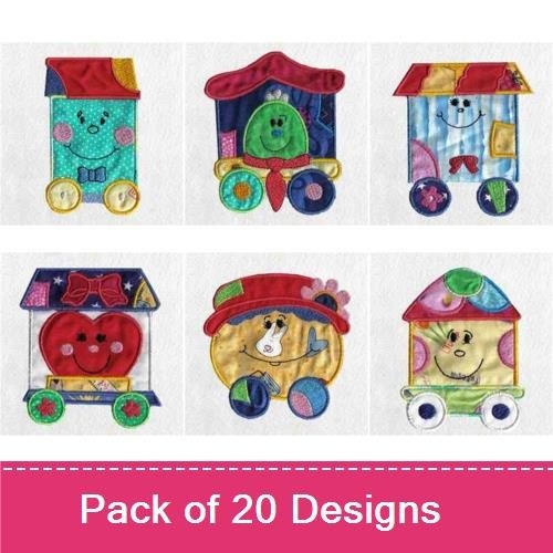 Applique Patchwork Train