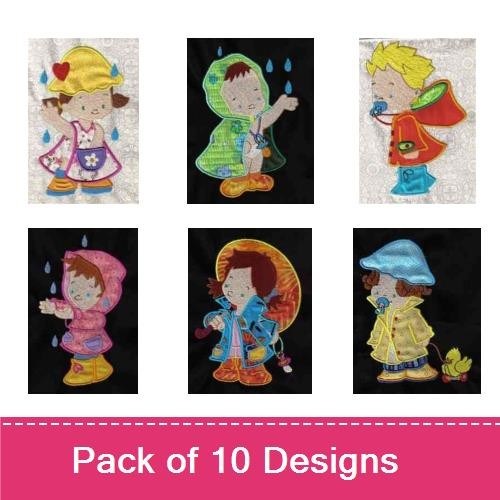 Applique Rainy Day Kids
