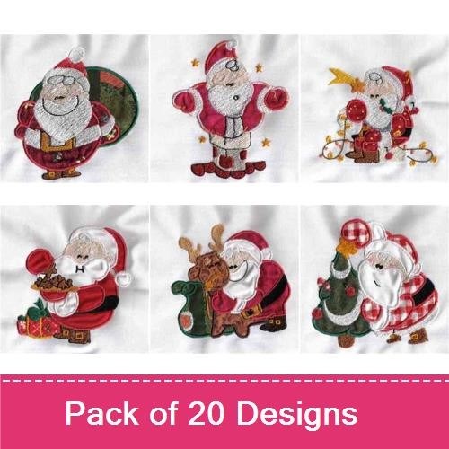 Applique Santas