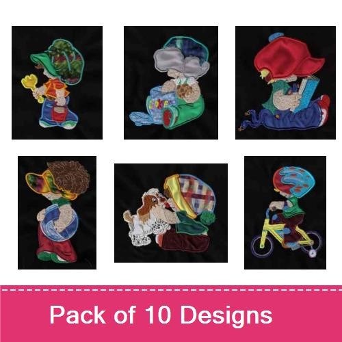 Applique Sunbonnet Boys