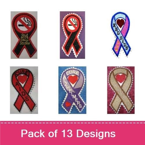 Awareness Ribbons 2 Machine Embroidery Designs