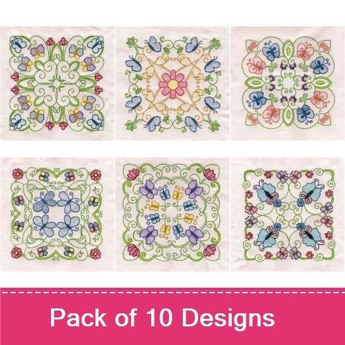 Butterflies and Flowers Blocks