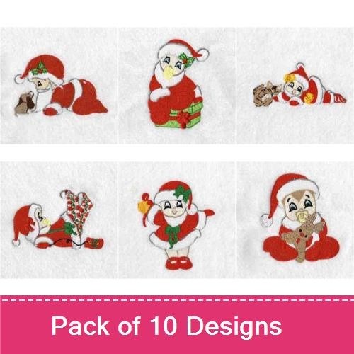 Santa Claus Embroidery Bundle – Holiday Designs (10 Designs)