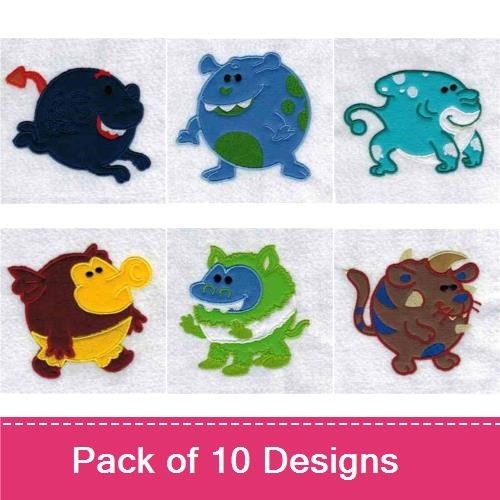 Chubby Applique Monsters