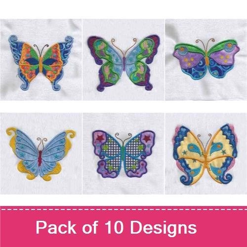 Colorful Applique Butterflies