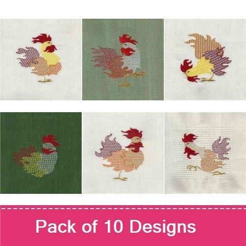 Colorful Roosters