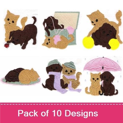 Cute Puppy Embroidery Bundle – Fun and Playful Designs (10 Designs)