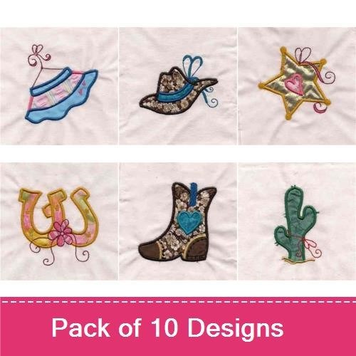 Fancy Cowgirl Applique