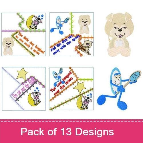 Cute Animal & Fun Text Embroidery Bundle – Whimsical Designs (13 Designs)