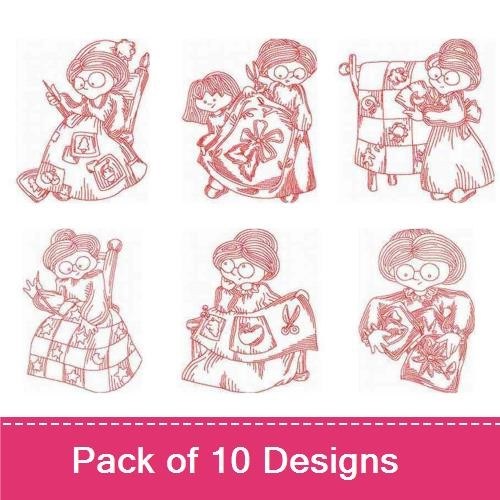 Quilt Maker Embroidery Bundle – Charming Quilting Designs (10 Designs)