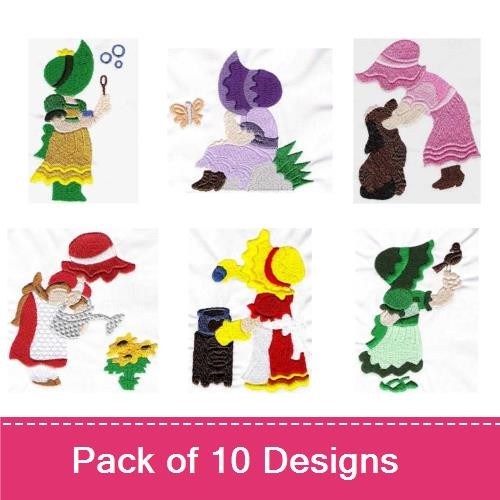 Girl Themed Embroidery Bundle – Fun and Whimsical Designs (10 Designs)