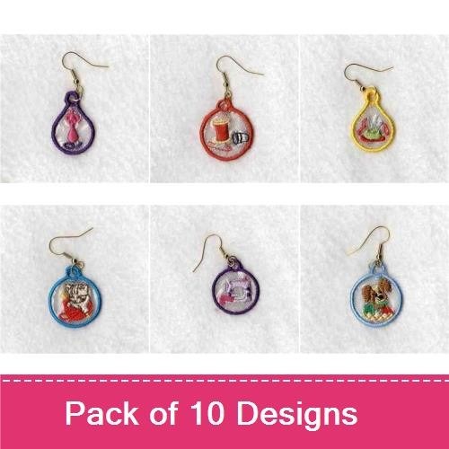 Animal & Food Keychain Embroidery Bundle – Cat, Dog, Cupcake & More (10 Designs)