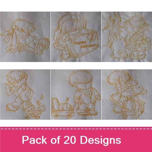 Line Art Autumn Bonnets