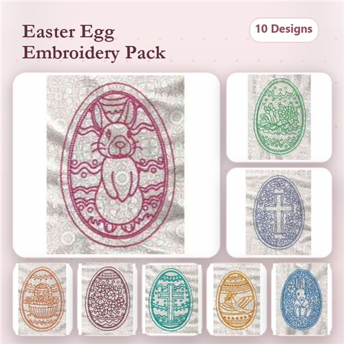 Elegant Lineart Easter Eggs