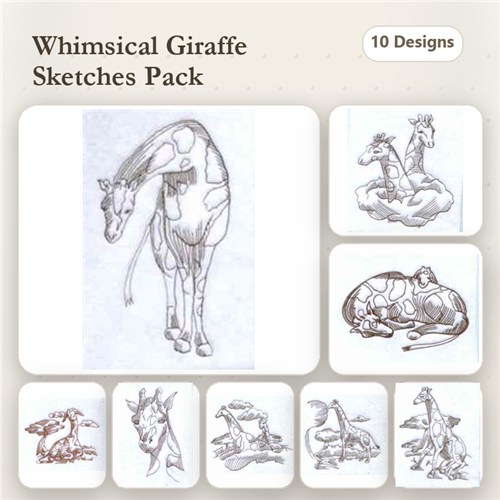 Giraffe Redwork