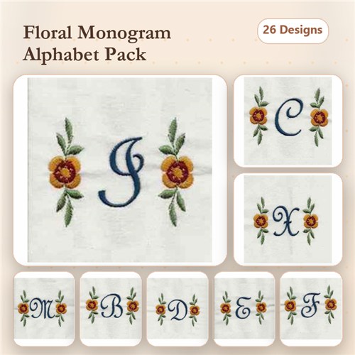 Script Flower Monogram