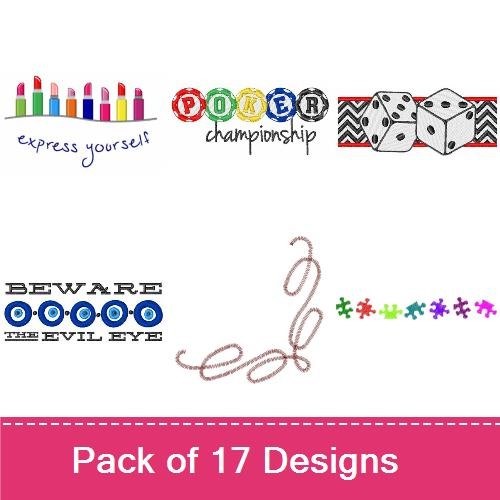 Nautical and Classic Themes Embroidery Designs Bundle – Ship's Wheel, Nautical Stripes, Classic Anchor & More (17 Designs)