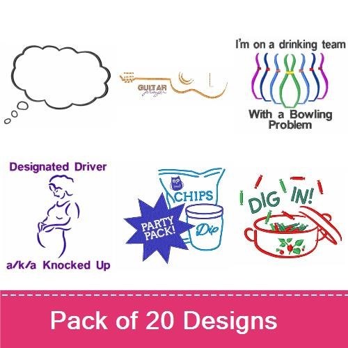 Floral & Music Embroidery Designs Bundle – Lily, Daisy, Piano Keys, Speech Bubble & More (19 Designs)
