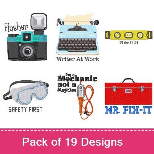 Inspirational & Hobby Embroidery Bundle – Popcorn Stand, Role Model, Star of the Show & More (19 Designs)