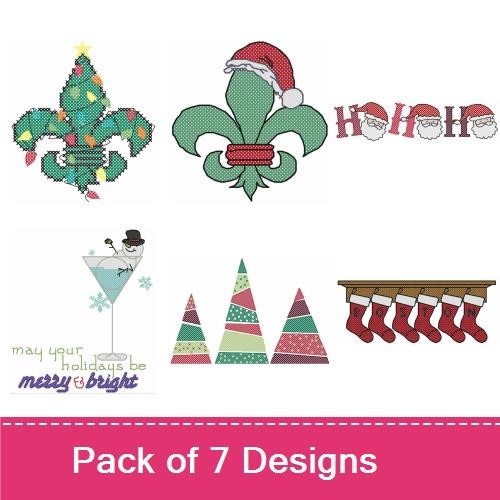 Christmas Embroidery Bundle – Festive Designs (7 Designs)
