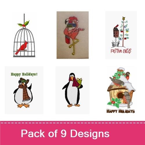 Cheerful Holiday Birds