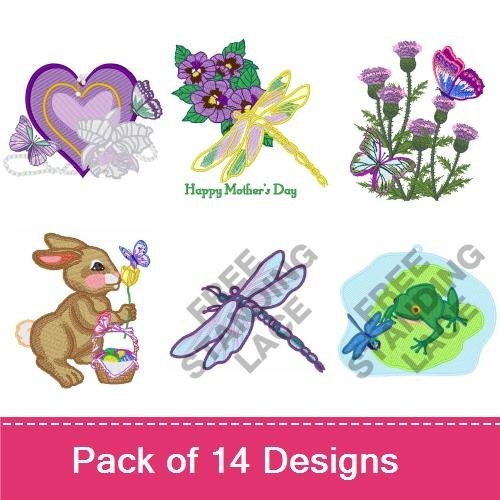 Cute Spring Flowers & Insects