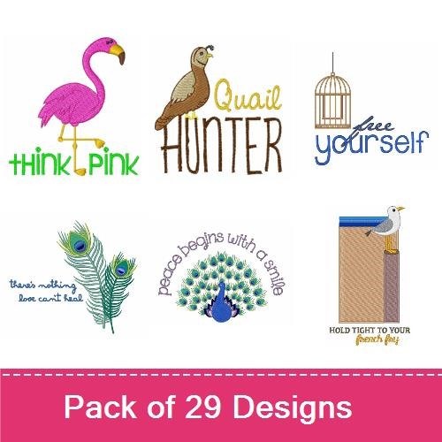Birds Embroidery Designs Bundle – Better Get Quackin', Monday Open Bird, Quail Hunter & More (29 Designs)