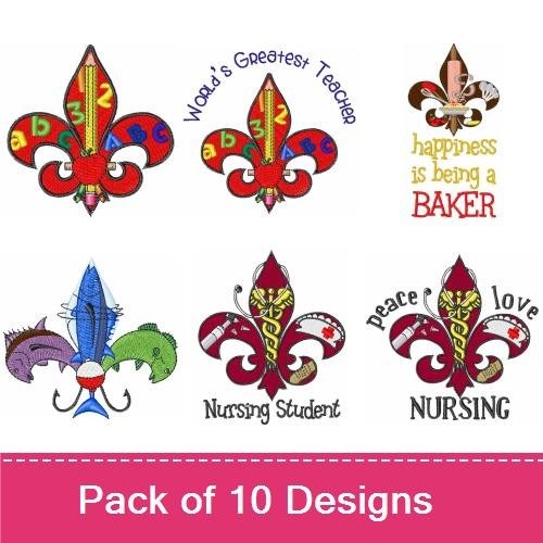 Fleur de Lis 1 (10 Pack)