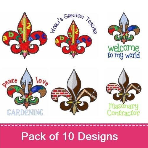 Fleur de Lis 3 (10 Pack)