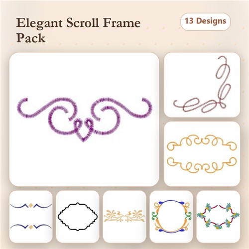 Elegant Scroll Frame Embroidery Designs Bundle – Elegant Scroll Frame 1, Elegant Scroll Frame 2, Elegant Scroll Frame 3 & More (13 Designs) Elegant Scroll Frame Embroidery Designs Bundle – Elegant Scroll Frame 1, Elegant Scroll Frame 2, Elegant Scroll Frame 3 & More (13 Designs)