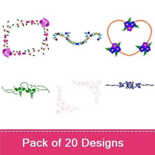 Floral Embroidery Designs Bundle – Pink Tulip, Blue Flower, White Magnolia & More (20 Designs)