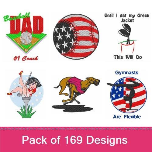 Baseball & Gymnast Embroidery Bundle – Sports Designs (169 Designs)
