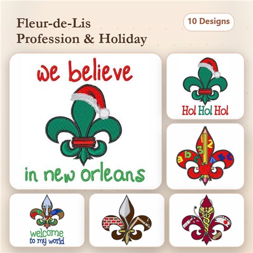 Fleur de Lis 3 (10 Pack)