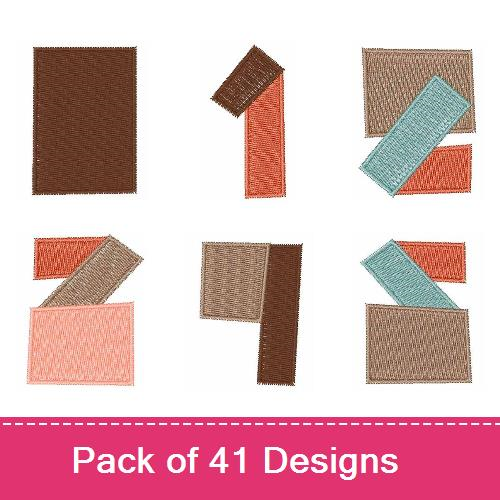 Geometric Shapes Embroidery Designs Bundle – Rectangular Patch Brown, Angular Shape Coral & More (41 Designs) Geometric Shapes Embroidery Designs Bundle – Rectangular Patch Brown, Angular Shape Coral & More (41 Designs)