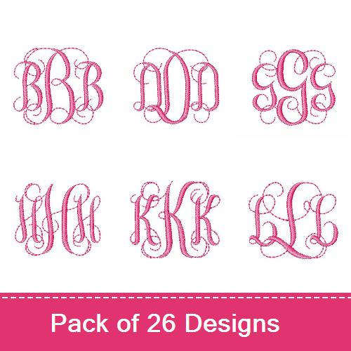 Sample Interlocking Floss Font Sample Interlocking Floss Font