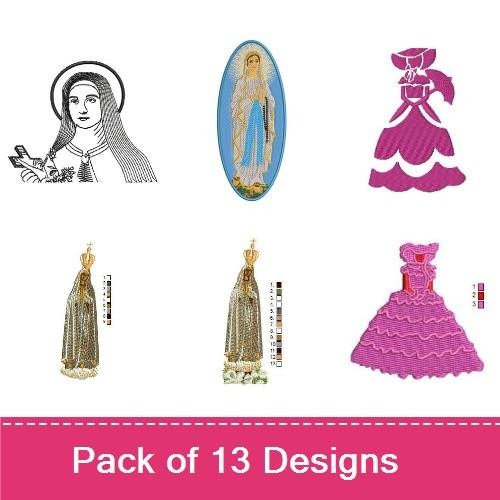 Dance & Devotion Embroidery Designs Bundle – Ballet Dancer, Praying Woman, Dancer with Flowers & More (13 Designs)