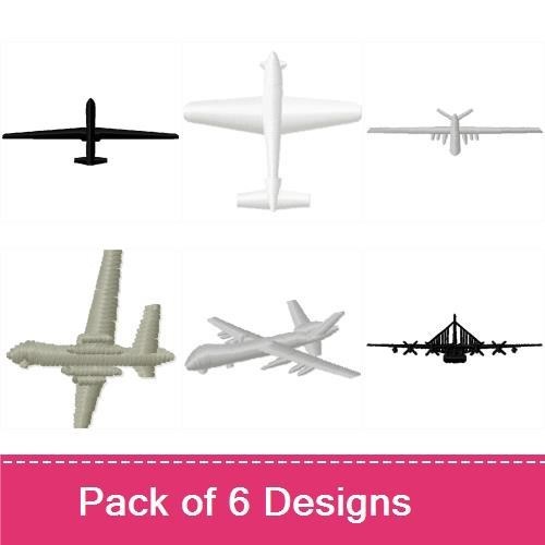 Military Aircraft Embroidery Designs Bundle – Military Aircraft Design 1, Design 2, Design 3 & More (6 Designs)
