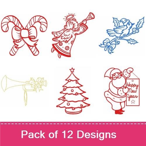 Merry Christmas Outlines