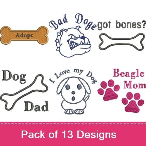 Dog Themed Embroidery Bundle – Adoptions & Love (13 Designs)
