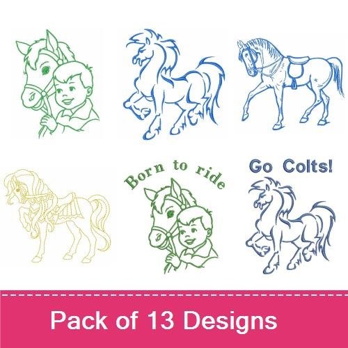 Artistic Horse Outlines