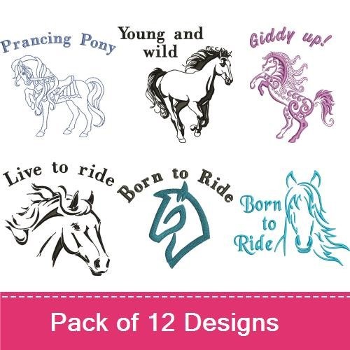 Outlined Horses