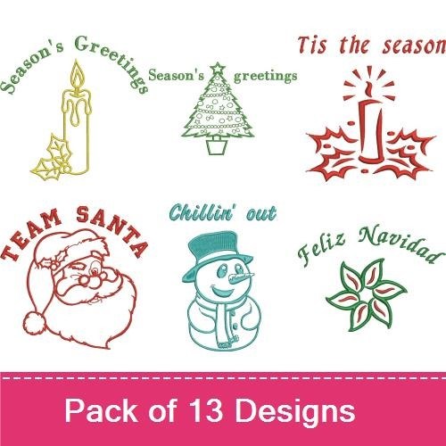 Christmas Holiday Outlines