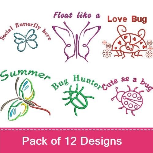 Summer Bug Outlines